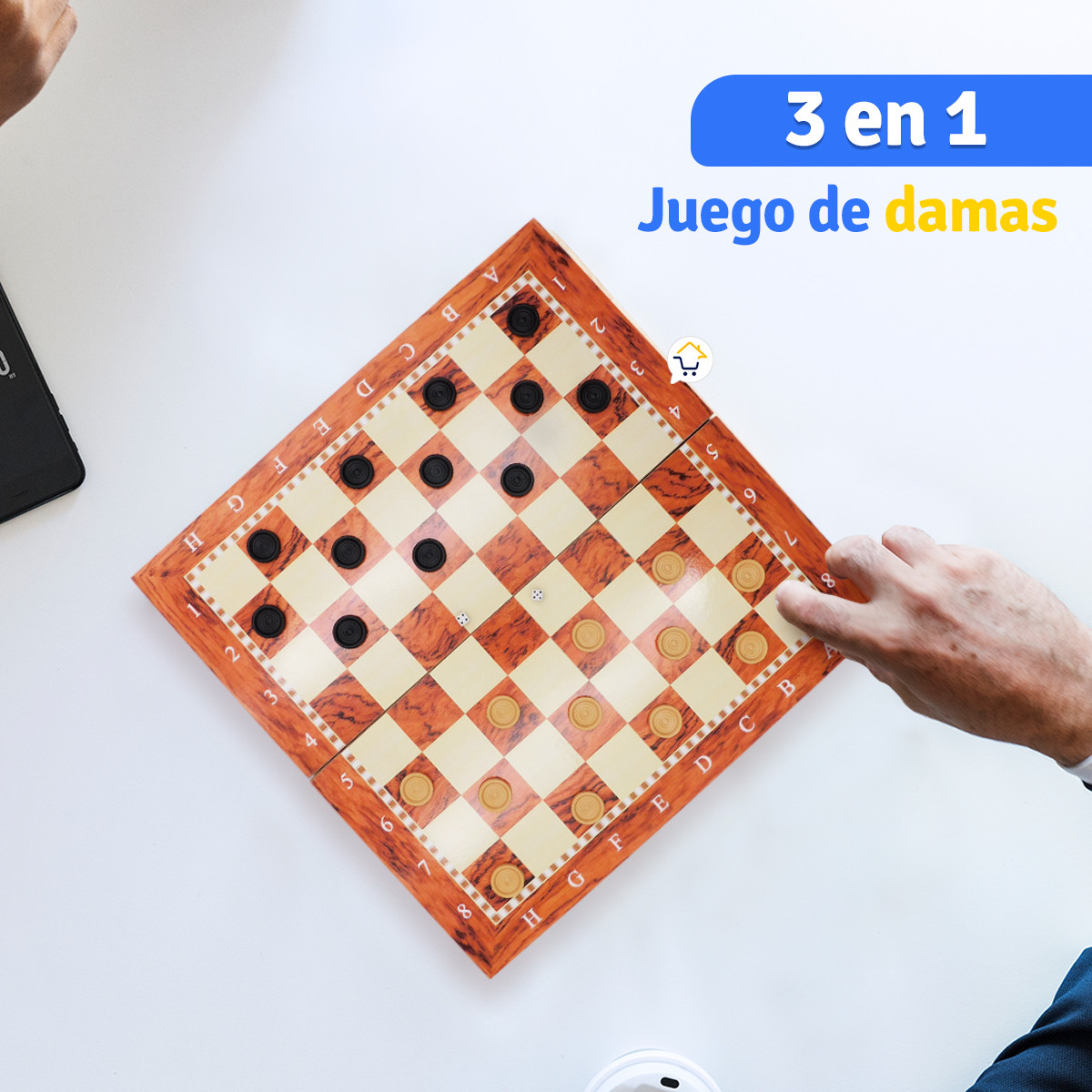 Miniatura 6 de Ajedrez Juego De Mesa 3 En 1 J006